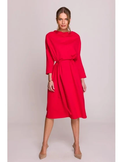 Pletené šaty model 21921119 červené - STYLOVE