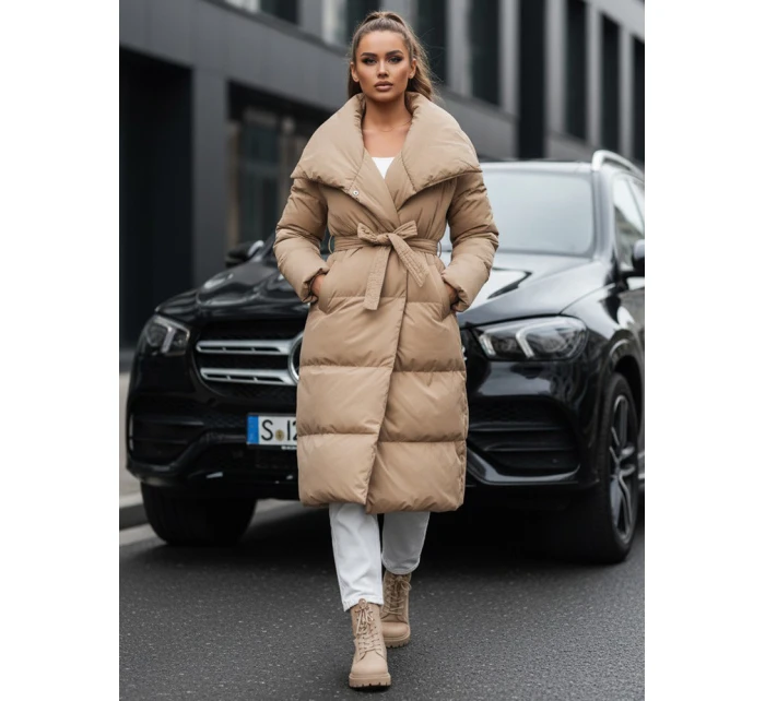 Dámský prošívaný kabát camel Dstreet model 21965742 - FashionStreet
