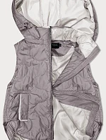 Dámská krátká bunda bez rukávů s odepínací kapucí BH Forever cappuccino (BH-2414BIG)