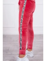 Velurová souprava Love raspberry Velurová souprava Love raspberry