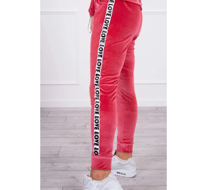 Velurová souprava Love raspberry Velurová souprava Love raspberry