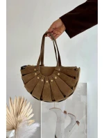 Kabelka z přírodního semiše béžová model 21721798 - Boto