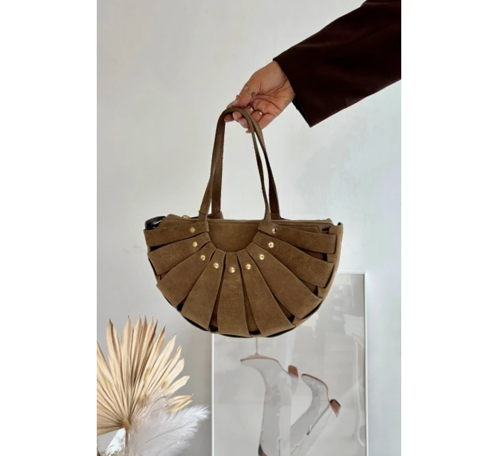 Kabelka z přírodního semiše béžová model 21721798 - Boto