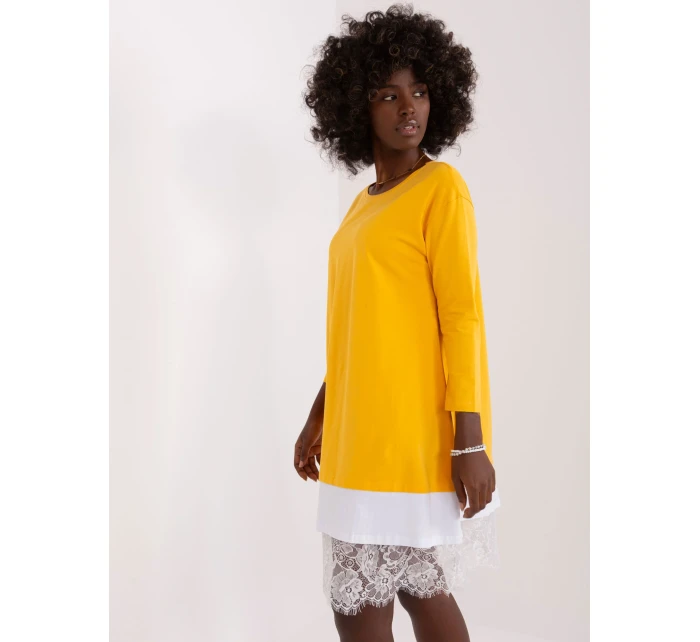 Sukienka EM SK HS 20 model 18835637 ciemny żółty - FPrice