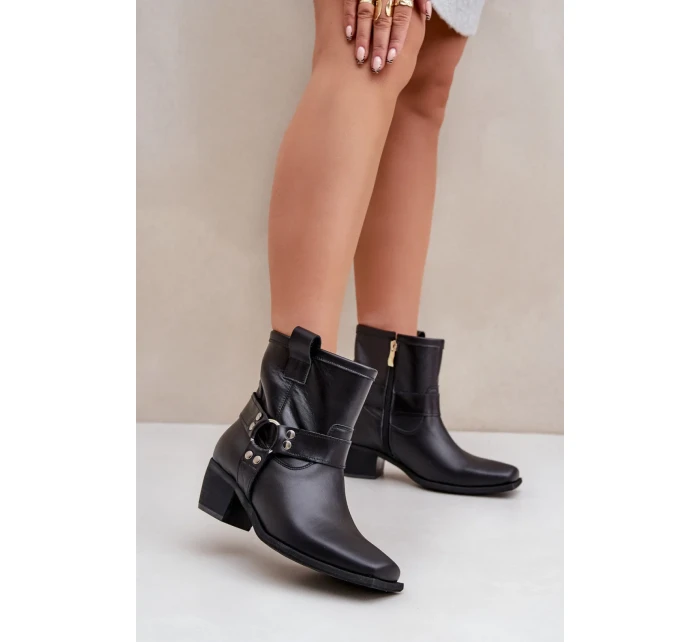 Boty na podpatku model 203874 Step in style Boty na podpatku model 203874 Step in style