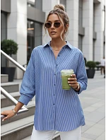 Dámské oversize tričko BLISS modré FashionStreet DY0351