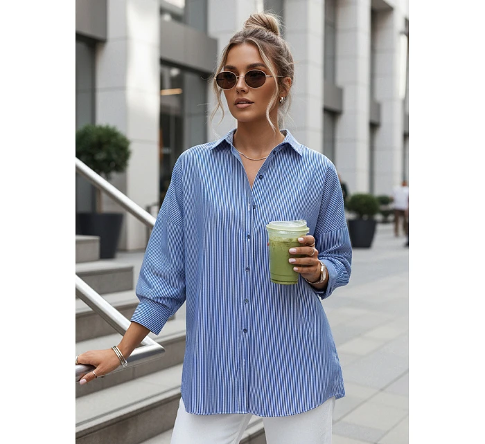 Dámské oversize tričko BLISS modré FashionStreet DY0351