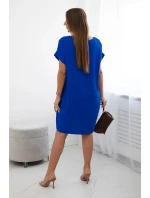 Šaty s kapsami chrpově modrá Šaty s kapsami chrpově modrá