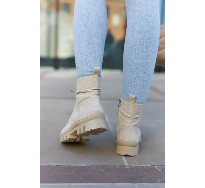 Suede Trappers S prošíváním světle Šedá Layden