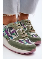 Dámské kožené tenisky na platformě Maciejka 06390-09 seledýnové