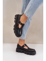 Lakované Kožené Polobotky S Přezkou Černé model 21683970 - Zazoo