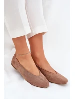 Klasické Baletky Z Eko Semiše Khaki model 21687293 - Boto
