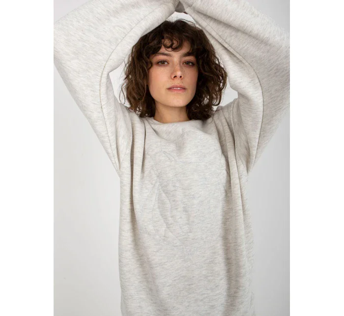 Mikina EM BL 617 model 17903537 světle šedá - FPrice Mikina EM BL 617 model 17903537 světle šedá - FPrice