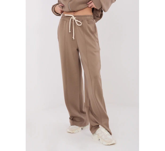 Spodnie SM SP model 21782355 ciemny bezowy - FPrice Spodnie SM SP model 21782355 ciemny bezowy - FPrice