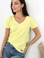 Dámské tričko Serek s krátkým rukávem hnědé - Off Pink