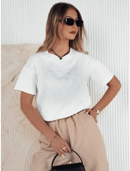 Dámské tričko PRINCY bílé FashionStreet RY2391