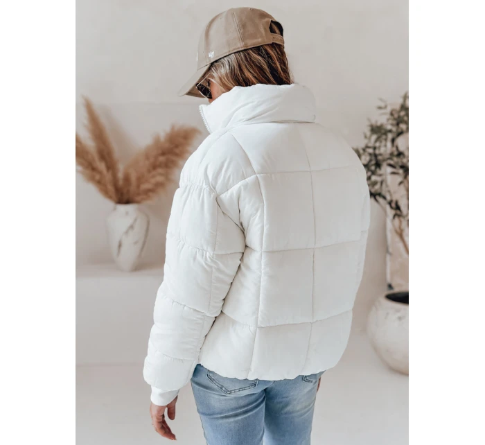 Dámská krátká zimní prošívaná bunda VIBEGIRL bílá FashionStreet TY4947