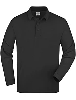 JN 22 Piqué polo s dlouhým rukávem z těžké bavlny model 22514861 black - Daiber JN 22 Piqué polo s dlouhým rukávem z těžké bavlny model 22514861 black - Daiber