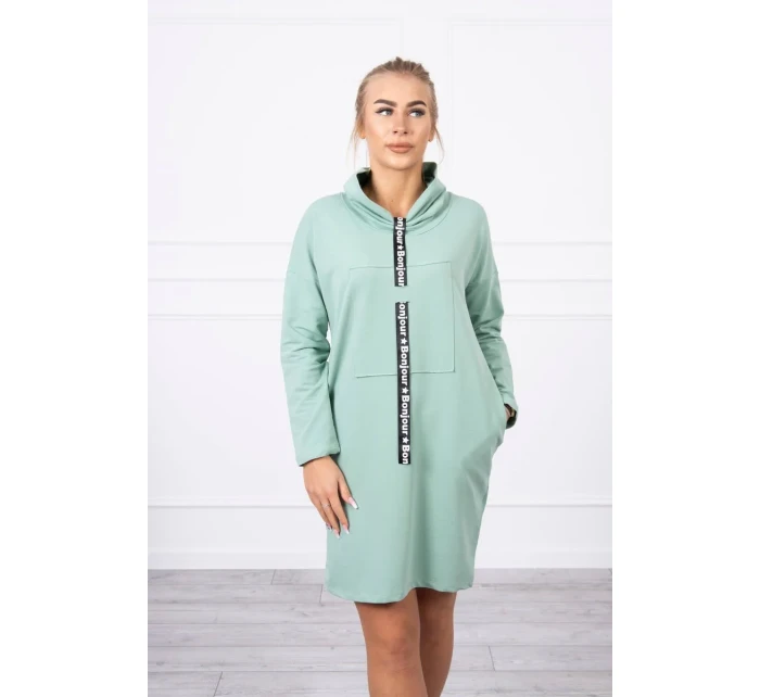 Šaty s kravatou tmavě mátové Šaty s kravatou tmavě mátové