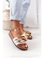 Nazouváky Na Korkové Podrážce S řetízkem Béžové model 21558029 - Boto Nazouváky Na Korkové Podrážce S řetízkem Béžové model 21558029 - Boto