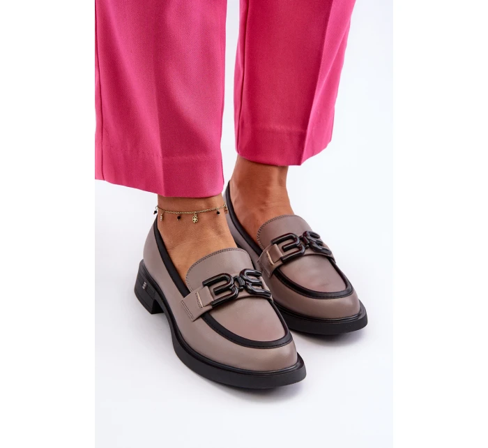 Elegantní dámské kožené mokasíny tmavě béžové Triana Elegantní dámské kožené mokasíny tmavě béžové Triana