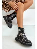 Lakované Boty Pracovní S Přezkami Černé model 21671204 - Boto Lakované Boty Pracovní S Přezkami Černé model 21671204 - Boto