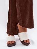 Dámské nazouváky s přezkami bílé Terissa