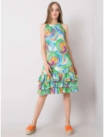 Šaty CHA SK 0852.89P bílá zelená
