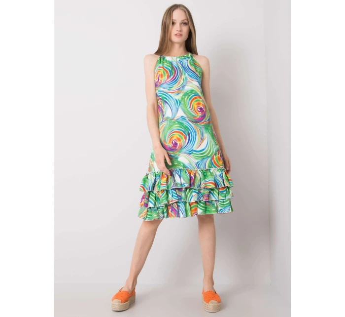 Šaty CHA SK 0852.89P bílá zelená