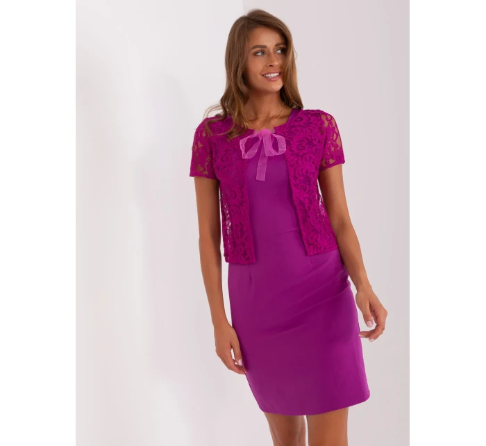 Sukienka LK SK fioletowy model 18856591 - FPrice Sukienka LK SK fioletowy model 18856591 - FPrice