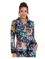 Dámské pyžamo 175/099 tm. modré s motýly - Karol