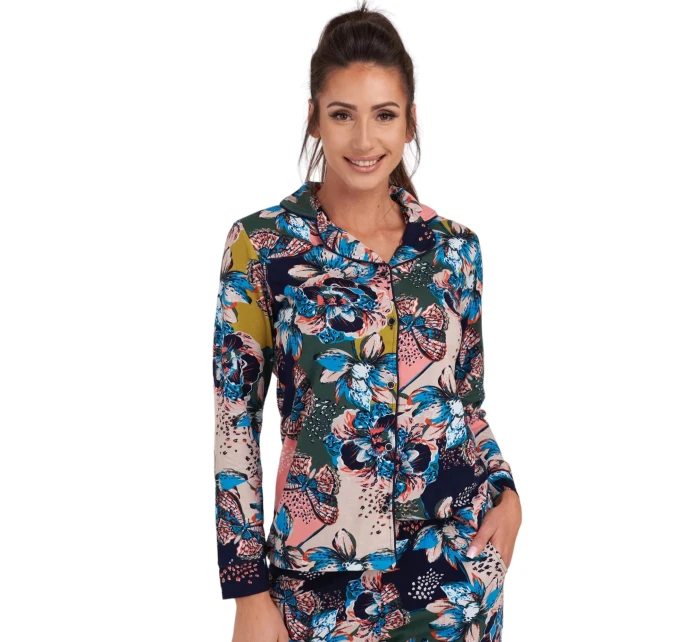 Dámské pyžamo 175/099 tm. modré s motýly - Karol