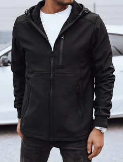 Pánská přechodná softshellová bunda s kapucí černá Dstreet TX4819