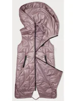 Růžová prošívaná dámská vesta s asymetrickou spodní částí S'West (B8237-81) Růžová prošívaná dámská vesta s asymetrickou spodní částí S'West (B8237-81)