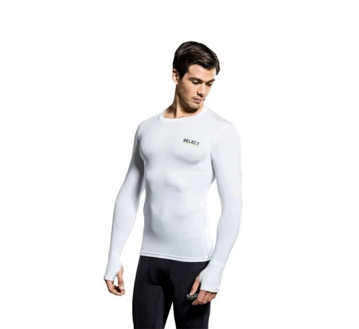 SELECT Thermoactive T-shirt 6902 WHITE s otvorem na palec DLOUHÝ RUKÁV