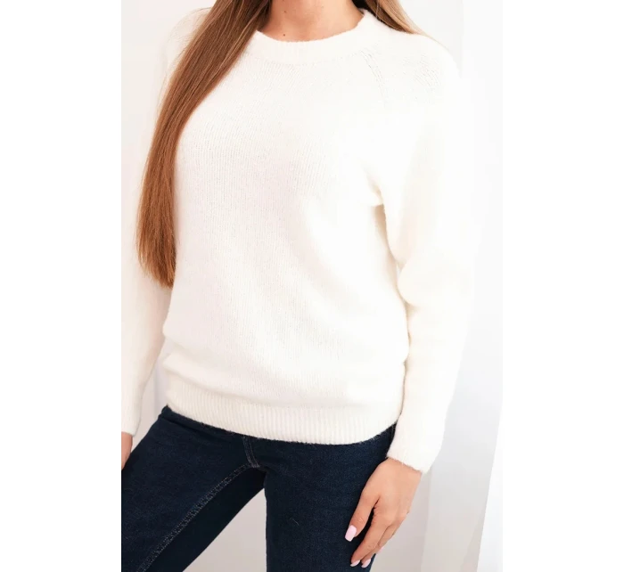 Dámský svetr z baby alpaky s dlouhým rukávem ecru Dámský svetr z baby alpaky s dlouhým rukávem ecru
