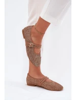 Baleríny S Pletením A Pásky Khaki model 21699466 - Boto