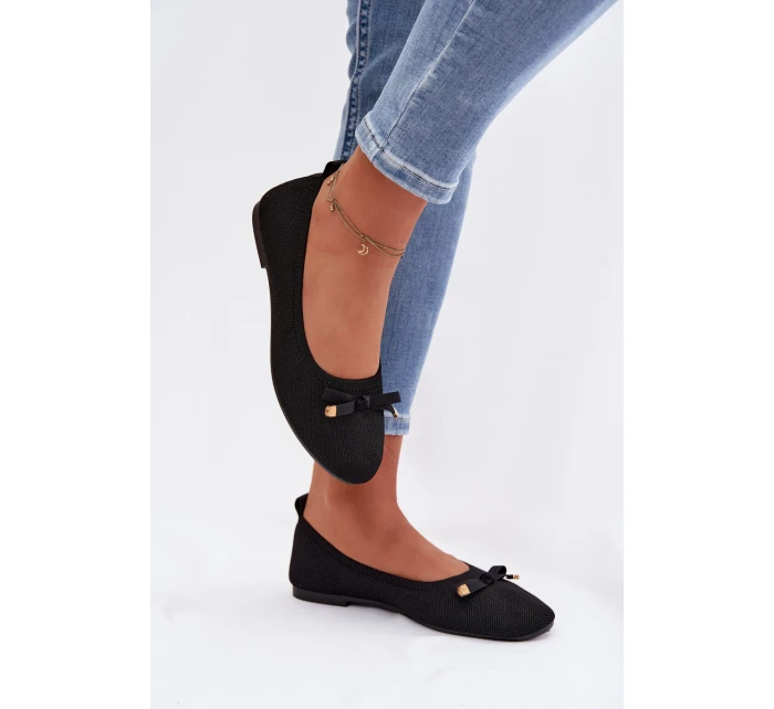 Černé balerínky s mašlí model 21997789 - Boto Černé balerínky s mašlí model 21997789 - Boto