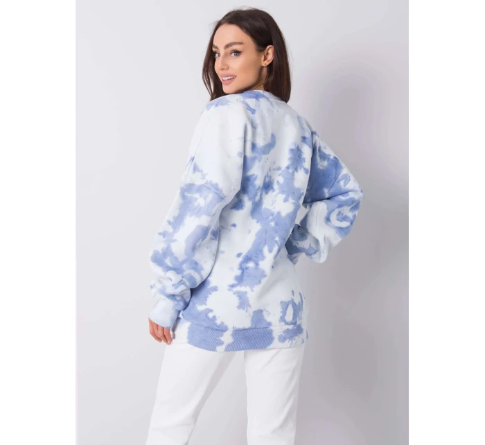 Bluza DS BL model 21055309 biało niebieski - FPrice Bluza DS BL model 21055309 biało niebieski - FPrice