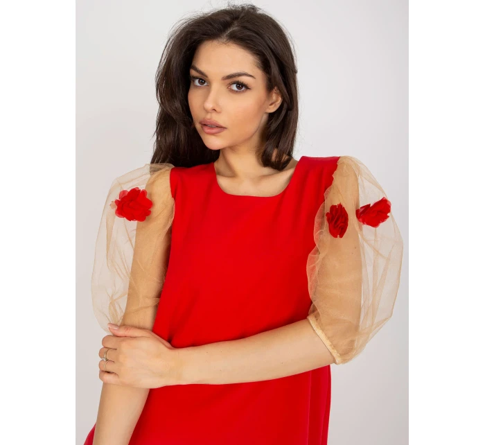 LK SK 506733 šaty.85 červená