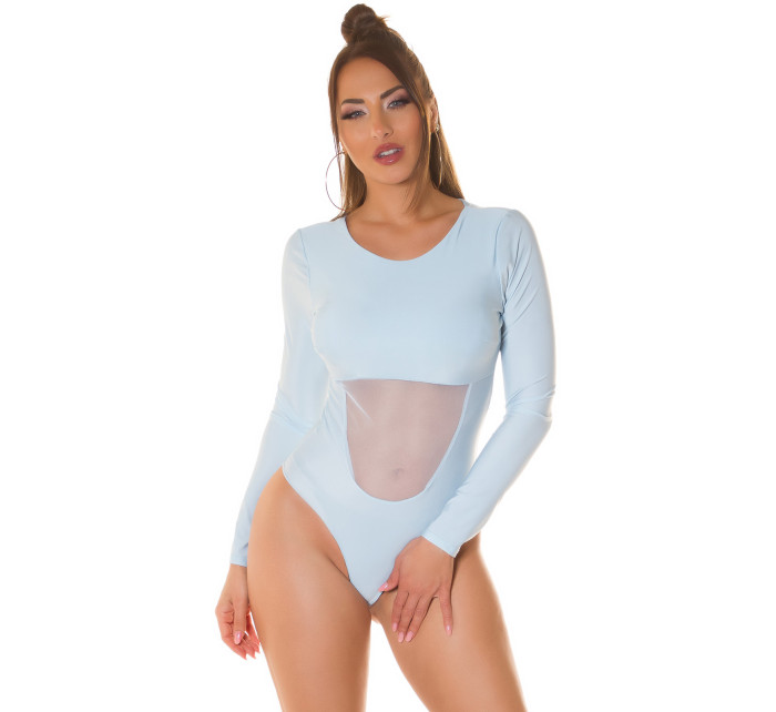 Sexy Koucla Body with Mesh Insert and long sleeves