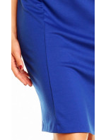 Společenské a casual šaty DIANA středně dlouhé modré - Modrá / M/L - Lental