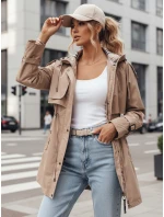 Dámská přechodná bunda parka MOZA béžová FashionStreet TY4283 Dámská přechodná bunda parka MOZA béžová FashionStreet TY4283