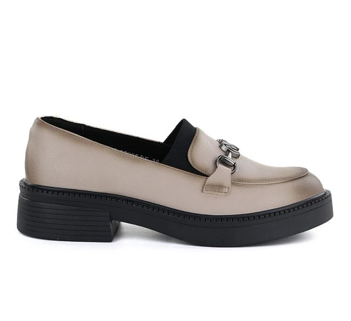 Dámské kožené mokasíny na silné podrážce béžové Vinceza 39985 Dámské kožené mokasíny na silné podrážce béžové Vinceza 39985