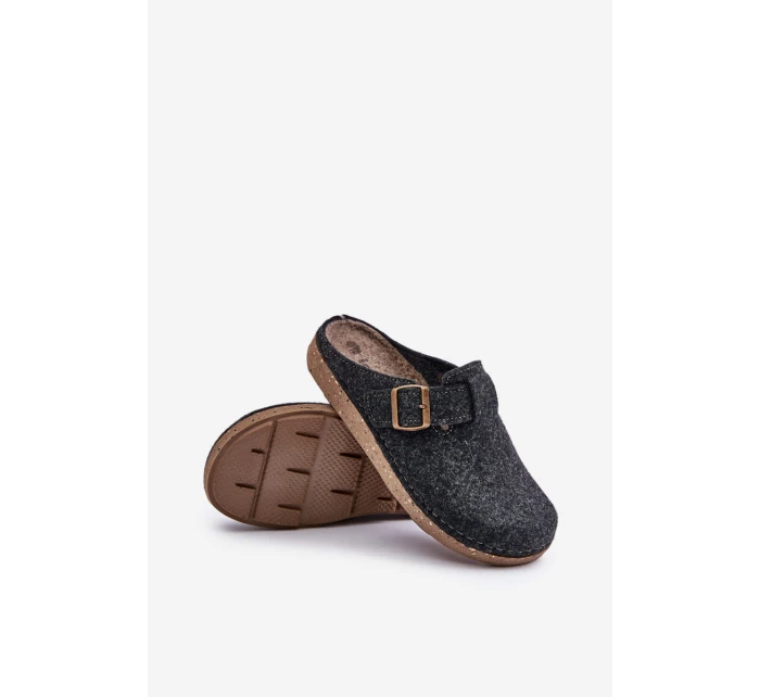 Pánské Pantofle S Přezkou Pantofle  Grafitové model 21677492 - Inblu