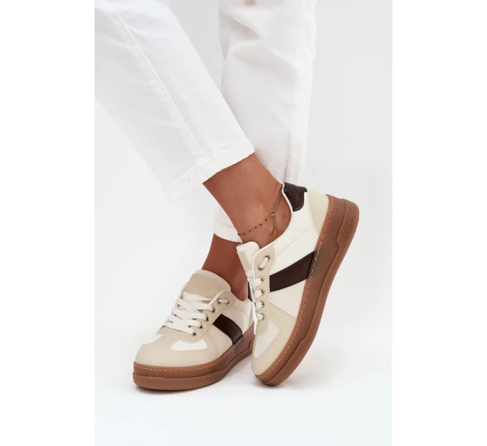Dámské tenisky na platformě béžové model 21711957 - Boto Dámské tenisky na platformě béžové model 21711957 - Boto