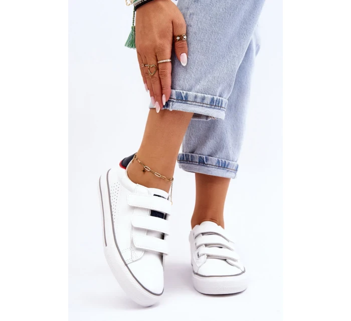 Žené tenisky na suchý zip Big Star LL274A207 Bíle Žené tenisky na suchý zip Big Star LL274A207 Bíle