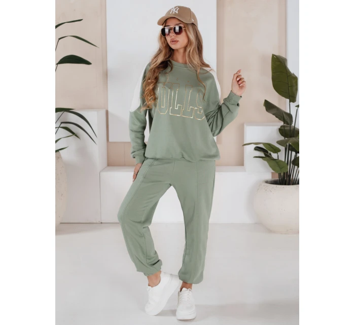 Dámská tepláková souprava BULLS light green FashionStreet AY0899 Dámská tepláková souprava BULLS light green FashionStreet AY0899
