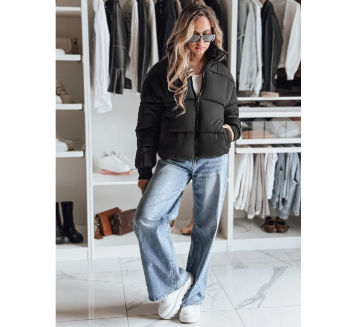 Dámská krátká zimní prošívaná bunda VIBEGIRL černá FashionStreet TY4948 Dámská krátká zimní prošívaná bunda VIBEGIRL černá FashionStreet TY4948