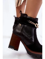 Dámské kožené kozačky model 21602024 Černé - Maciejka